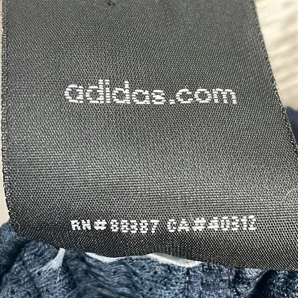 Adidas Essentials Warm-Up Open Hem 3 Stripes Track Pants Regular Fit Navy L - Picture 15 of 16